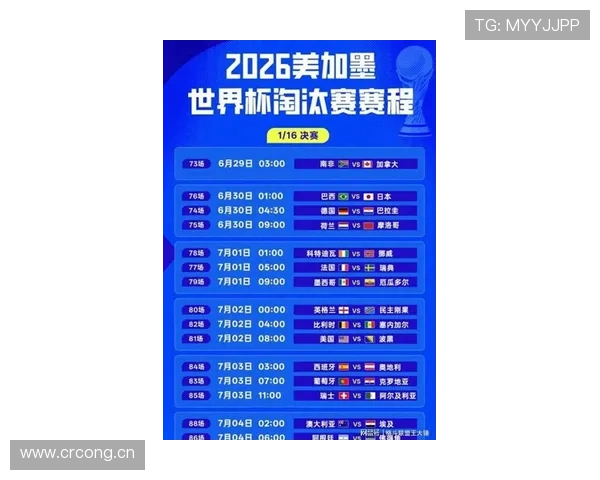 2026世界杯赛程进入淘汰赛：比赛强度全面升级